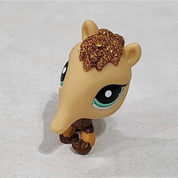 Littlest Pet Shop Anteater Brown Glitter Hair Green‎ Eyes Figure 2133 - Picture 5 of 5